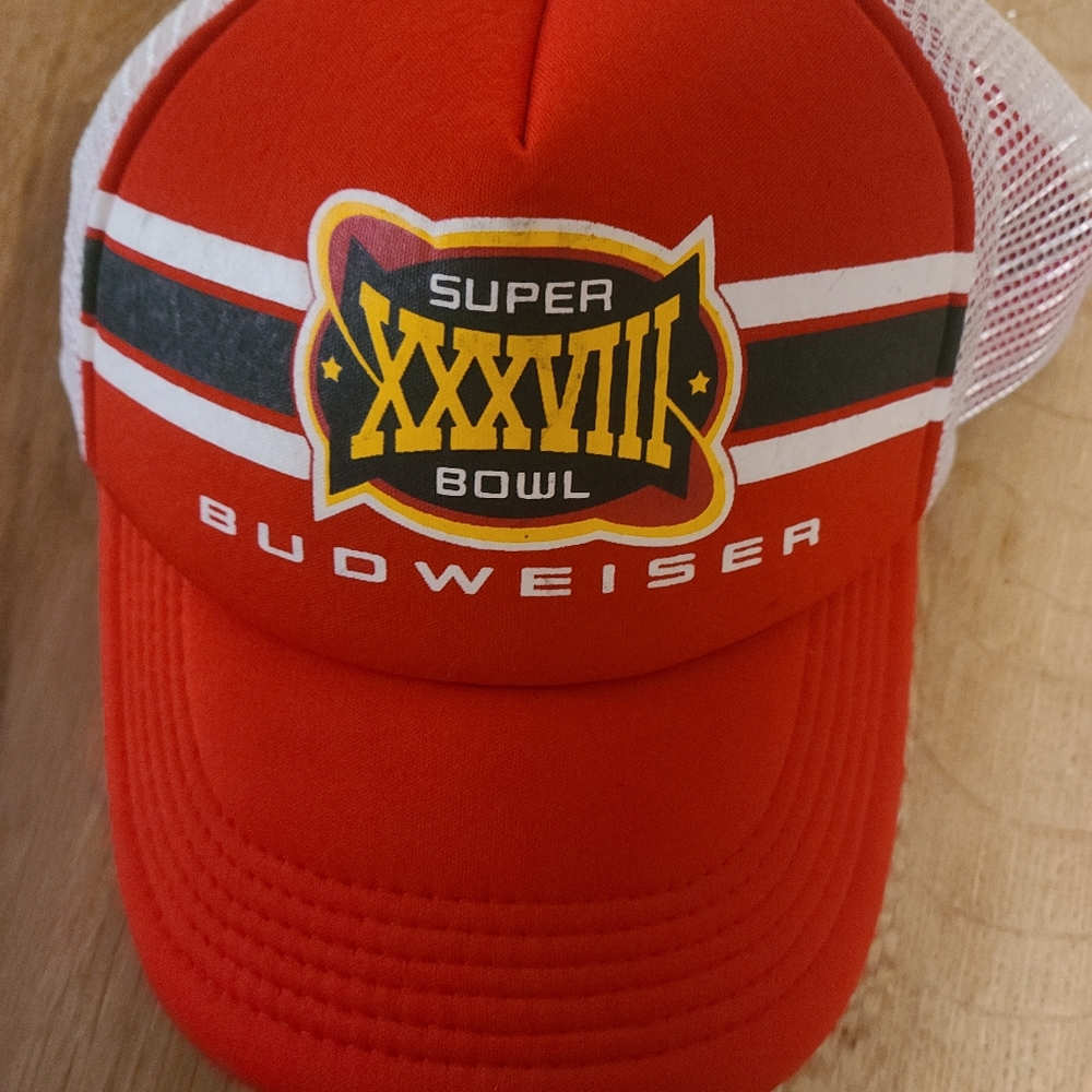 VINTAGE Budweiser Superbowl Trucker Hat